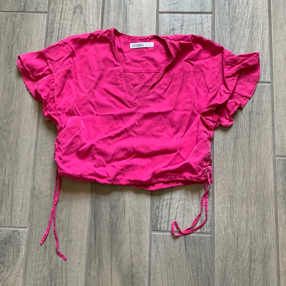Zara Basic Pink Top - image 1
